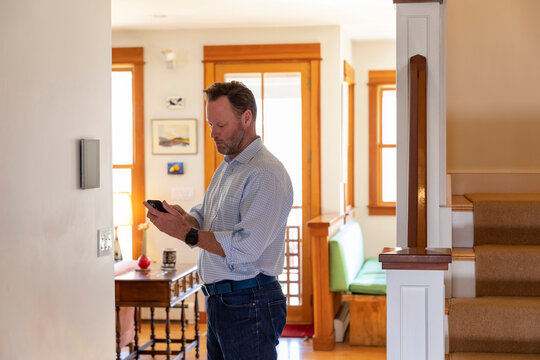 Smart Home technology Panel in Home indoors 