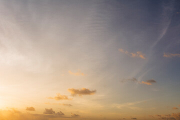 Sky with sunrise glow