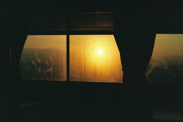 Sunrise through the window