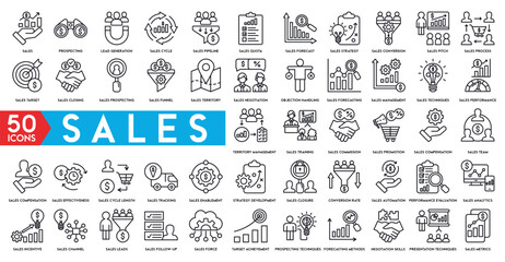 Sales icon set. Growth profit symbol. Business successful concept Website stats, Target and Increase sales signs. Seo line icons. Traffic management, social network and seo optimization icons.