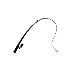 Fototapeta premium fishing rod logo icon