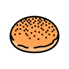 sourdough bun food meal color icon vector. sourdough bun food meal sign. isolated symbol illustration