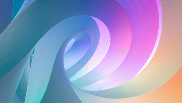 Gradient color bright futuristic spiral.