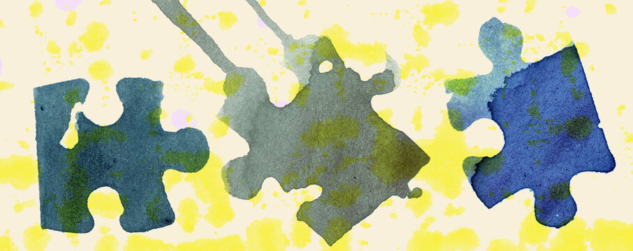 Three Jigsaw piece shapes