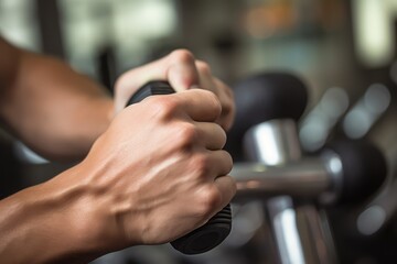 Fitness Enthusiasts Sweating It Out: A Dynamic Gym Workout Session, generative AI
