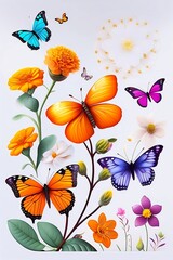 butterfly on a flower ai