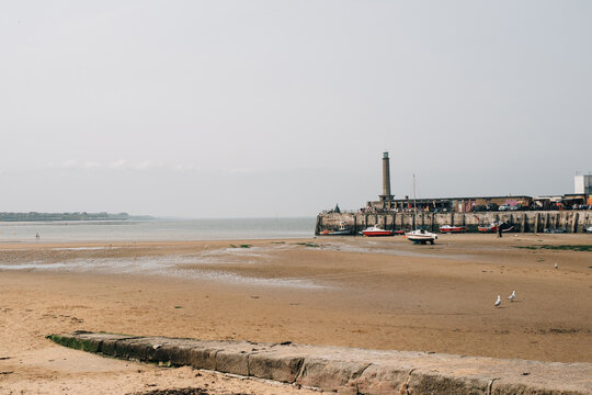 Margate stone jetty with tide out