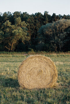 Haystack on the field