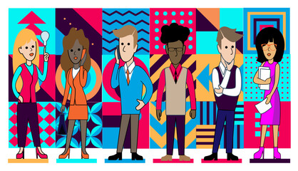  international business  website hero image. flat idea and concept think creativity modern  design vector.