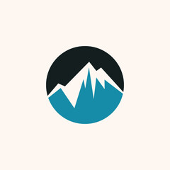 Mountain logo design concept with modern style