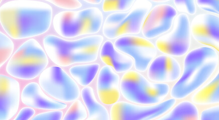 Glowing metallic circles in fluid motion.Dreamy magical atmosphere