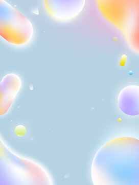 Abstract metallic spheres in fluid motion on innovation backdrop