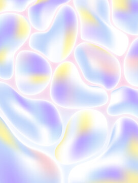 Abstract Gradient pattern illustration featuring glowing metallic wavy