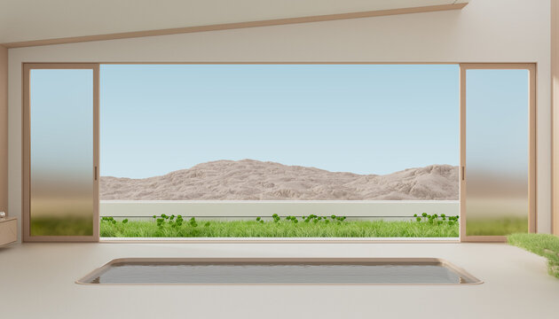Minimal interior at day