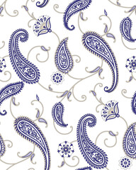 Traditional Asian paisley pattern design