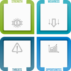 SWOT Analysis diagram, infographic template