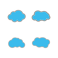 Cloud illustration logo icon vector flat design