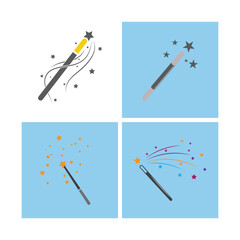 Wand Magic stick icon vector symbol template