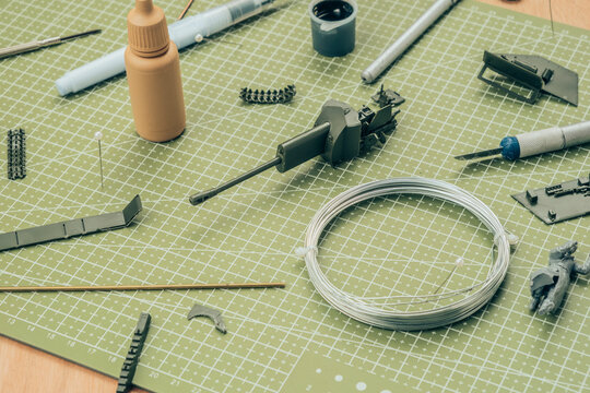 Tank replica gun part detail
