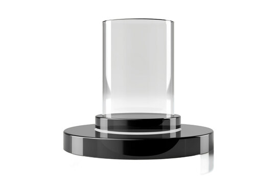 Acrylic Product Stand Isolated On Transparent Background. Generative AI