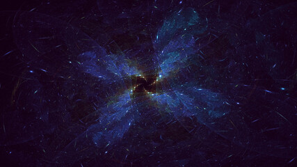 3D rendering abstract fantasy light fractal background