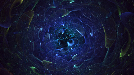3D rendering abstract fantasy light fractal background