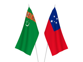 Turkmenistan and Independent State of Samoa flags