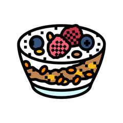 berry parfait sweet food color icon vector. berry parfait sweet food sign. isolated symbol illustration