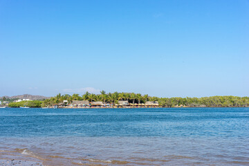 Boardwalk of Barra de Navidad beach, cihuatlan, Jalisco, mouth of river, Melaque Beach, Costalegre, cabo of mexico, bay of navidad.