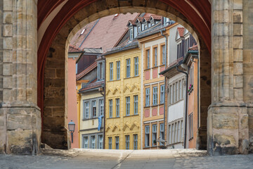 Bamberg Germany, city skyline at Altes Rathaus Old Town Hall