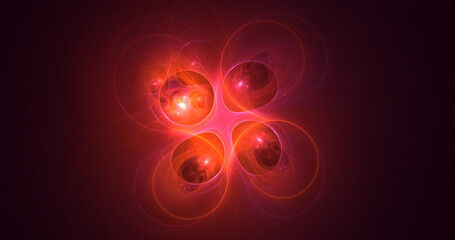 3D rendering abstract colorful fractal light background