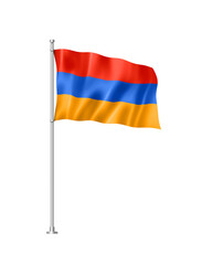 Armenian flag isolated on white