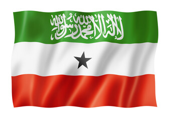 Somaliland flag isolated on white