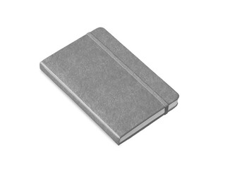 Greyclosed notebook isolated on white