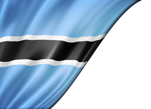 Botswana flag isolated on white banner