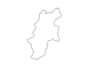 Obraz premium 長野県 地形地図