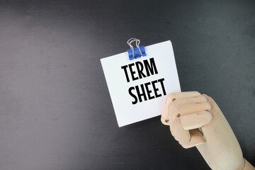 letters on term paper. financial concept. term concepts in business