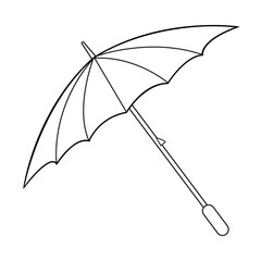 umbrella line vector illustration © A 5