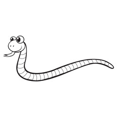 snake line vector illustration