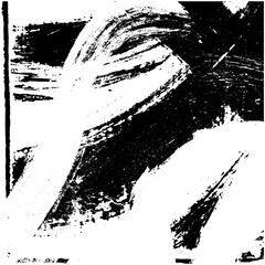 Black and white grunge. Abstract monochrome vector texture. Dirty chaotic pattern of scratches, cracks, stains. Surreal background