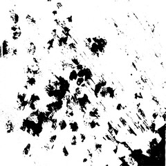 Black and white grunge. Abstract monochrome vector texture. Dirty chaotic pattern of scratches, cracks, stains. Surreal background