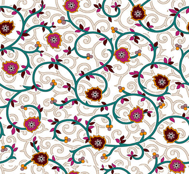Seamless small floral pattern design