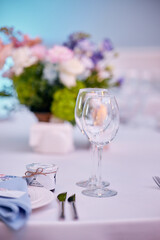 table set for a wedding reception