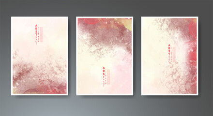 Set of soft bright watercolor background. Design for your cover, date, postcard, banner, logo.