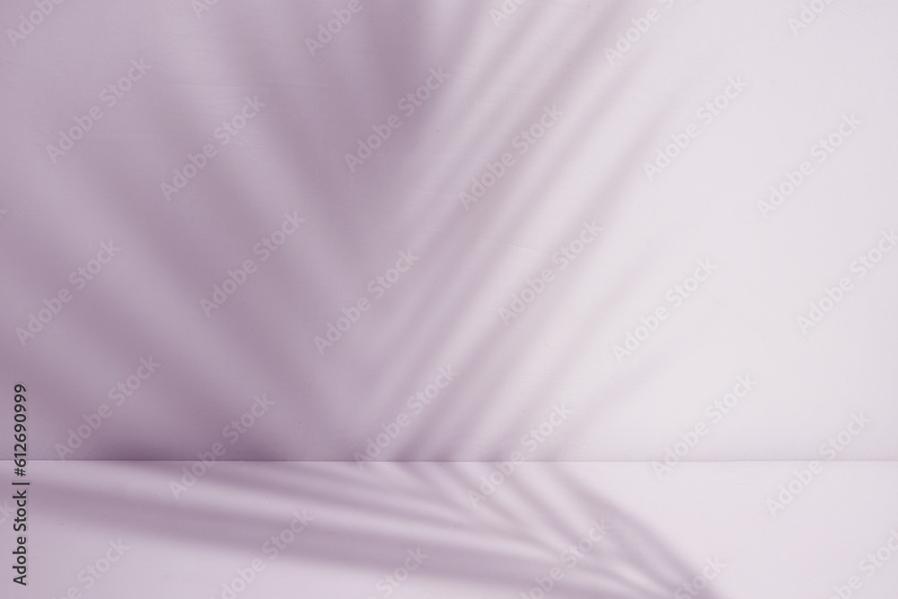 Aufkleber perspective room with palm shadow overlay display