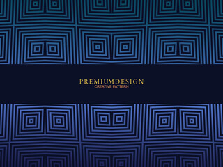 Premium background design with diagonal dark blue stripes pattern. Vector horizontal template, for digital lux business banner, contemporary formal invitation, luxury voucher, gift certificate, etc.