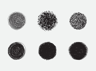  vector set of rounded grunge