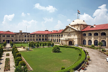 Allahabad High Court building, Allahabad, Prayagraj, Uttar Pradesh, India - obrazy, fototapety, plakaty