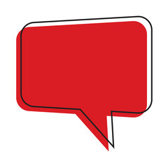 red bubble speech isolated