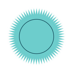 blank badge star shape